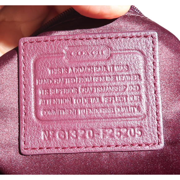 VTG Coach Taylor Leather Carry All Satchel Burgundy Gold No. 13820--F23905 EUC - Picture 3 of 12